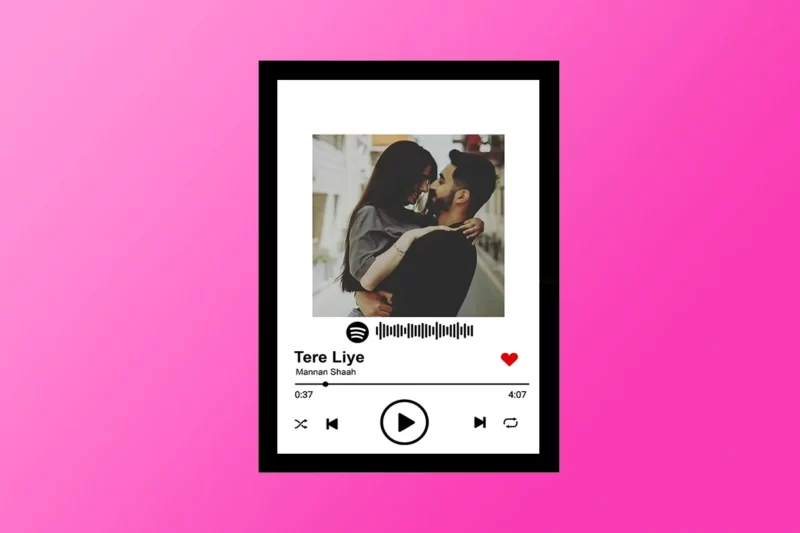 Couple photo Frame with music name